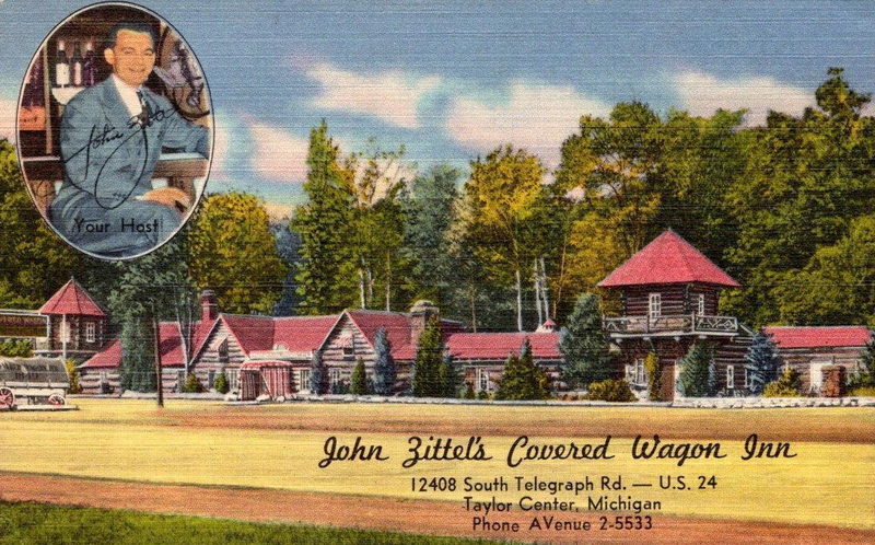 John Zittels Covered Wagon Inn - Vintage Postcard (newer photo)